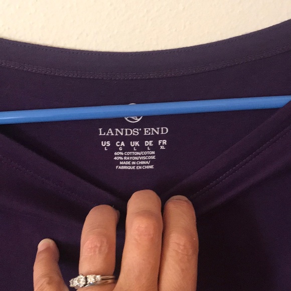 Lands End Purple Top - Picture 2 of 4